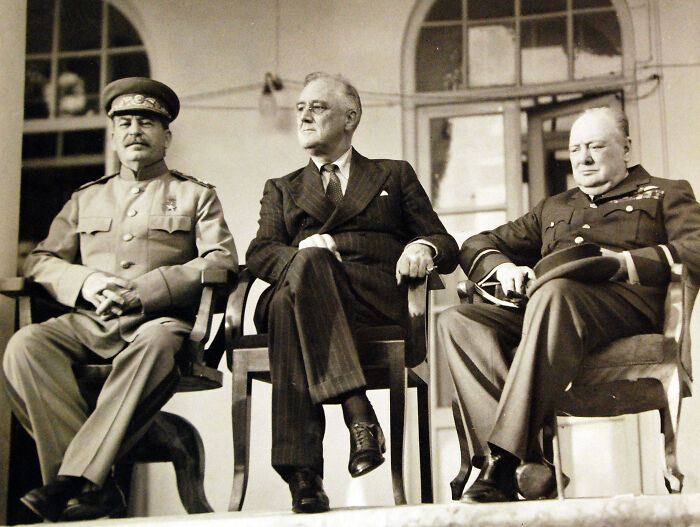 The big three at the Tehran conference, 1943